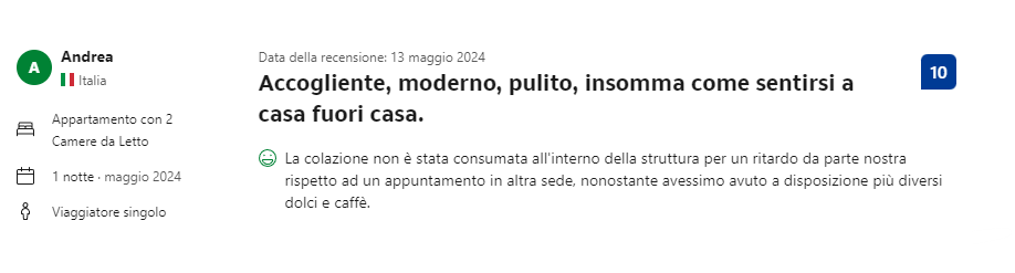 Recensione Andrea Italia